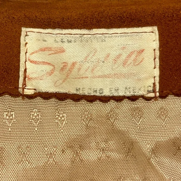 Vintage 60’s Brown Suede Western Fringe Jacket Sylvia Women Sz L Boho Hippie - Picture 5 of 16